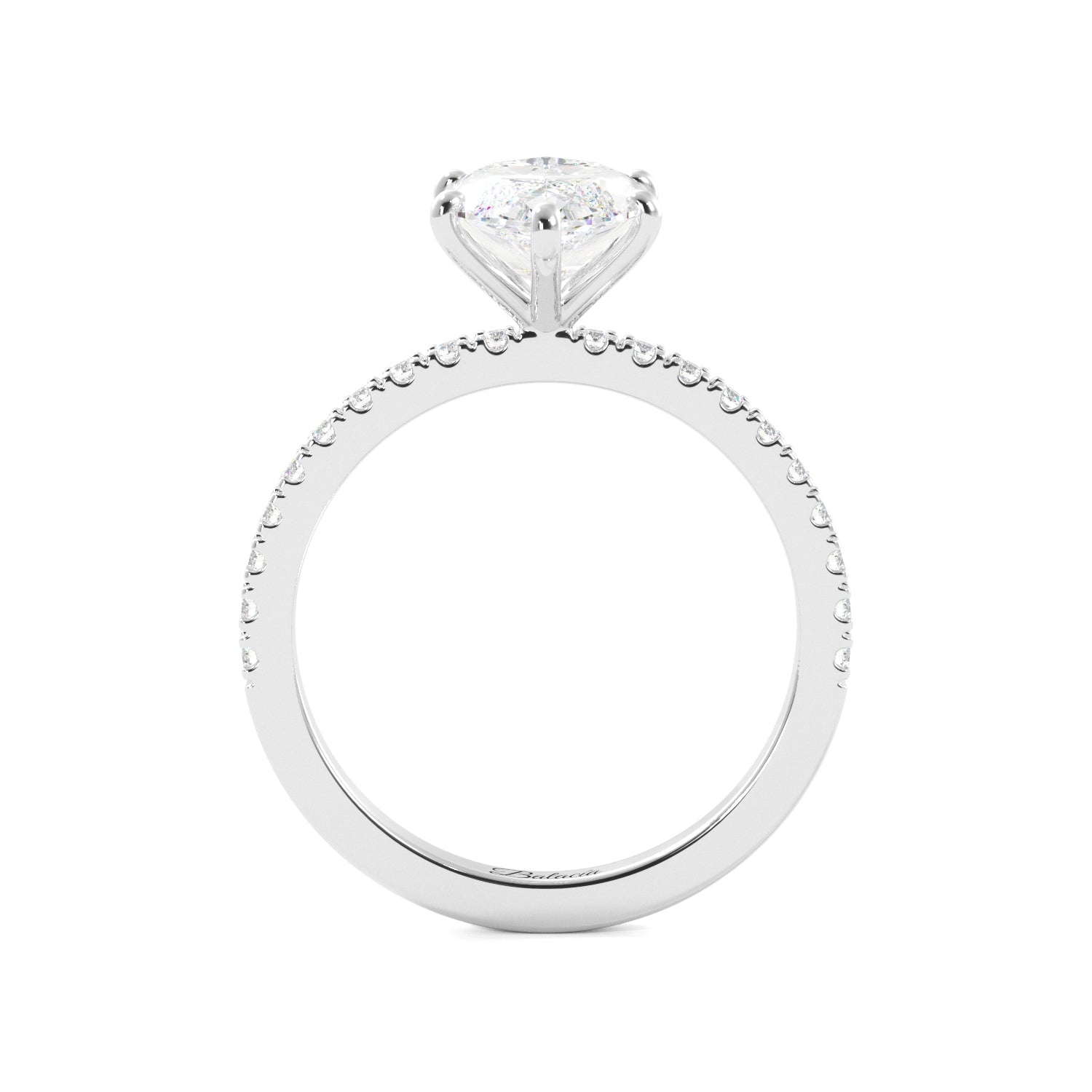 Marquise Cut Half Eternity Engagement Ring