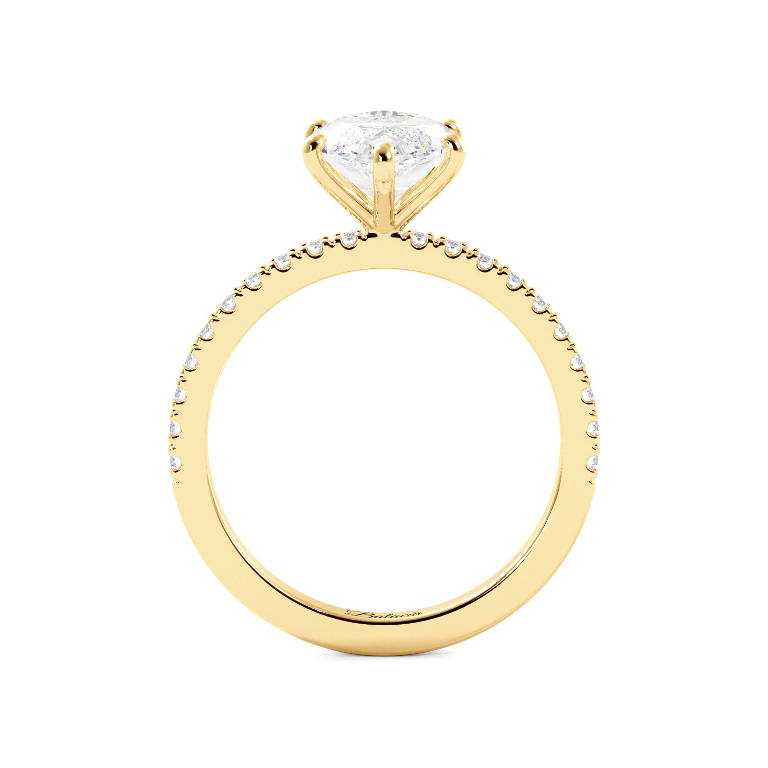 Marquise Cut Half Eternity Engagement Ring