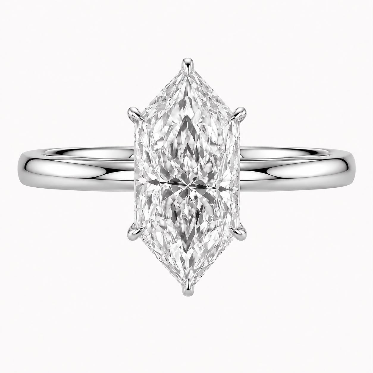 White Gold Dutch Marquise Diamond Solitaire Engagement Ring