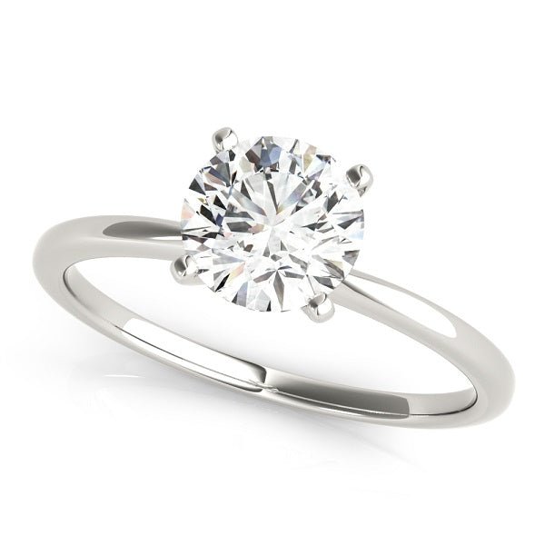 White Gold Round Diamond Engagement Ring - Balacia