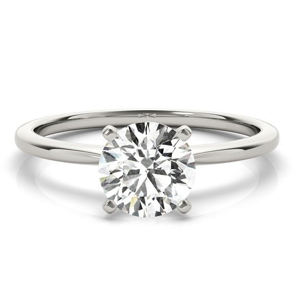 White Gold Round Diamond Engagement Ring 