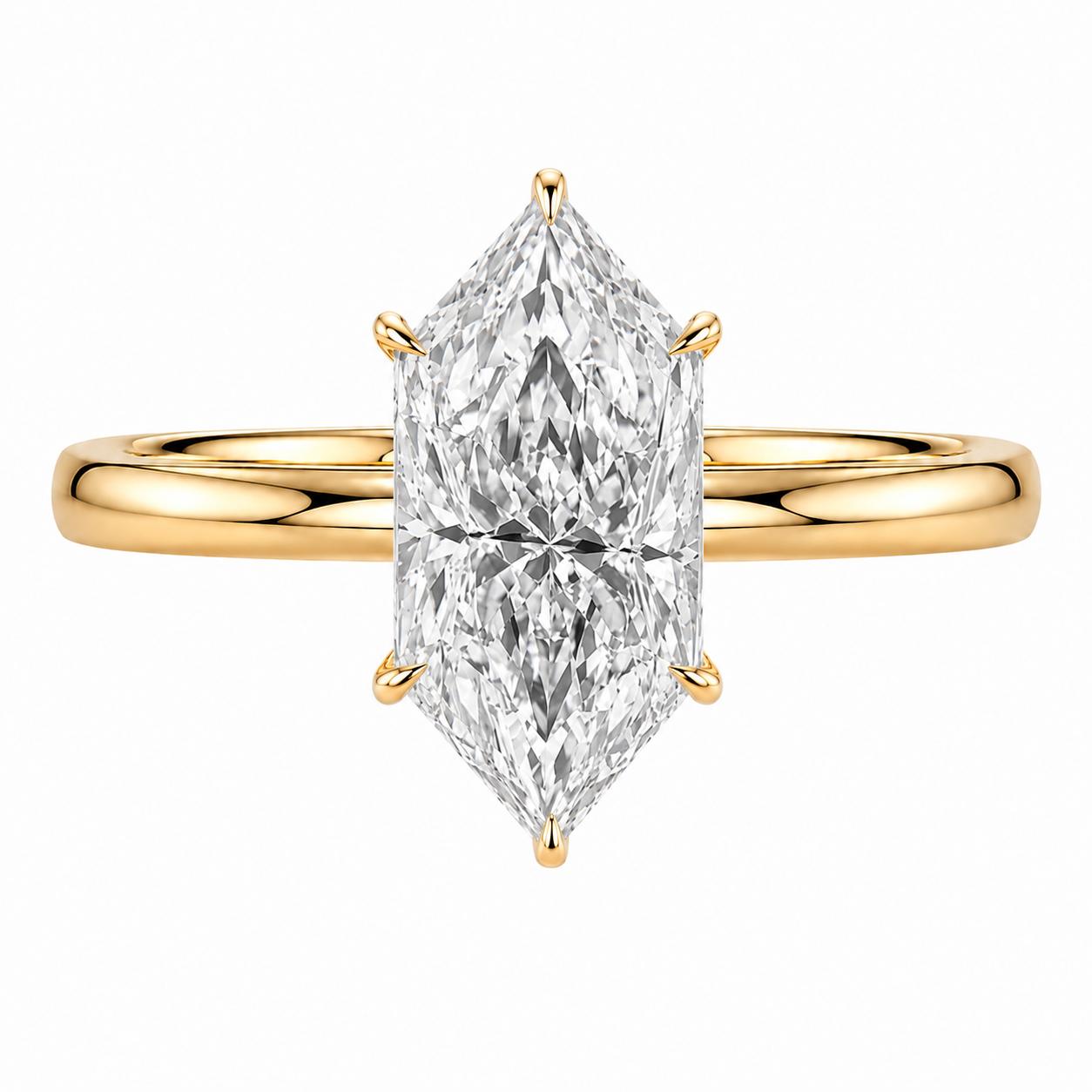 Dutch Marquise Diamond Solitaire Engagement Ring