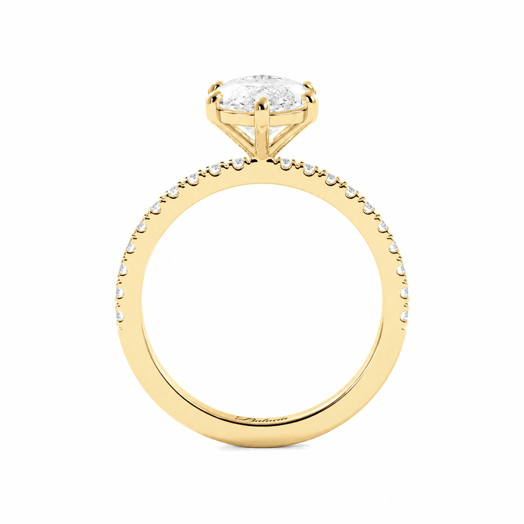 Yellow Gold Marquise Diamond Engagement Ring