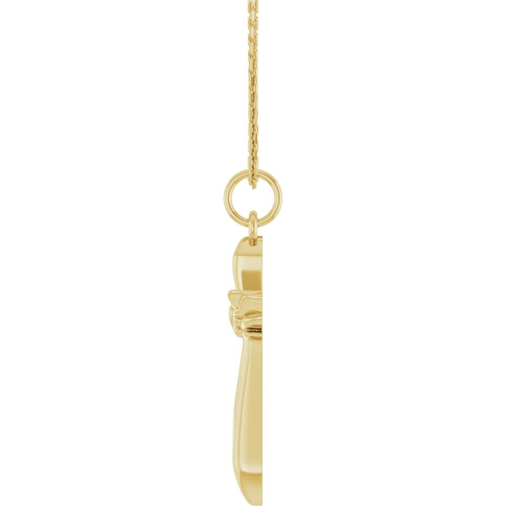 Angel Wings Cross Necklace 14k Gold - Balacia