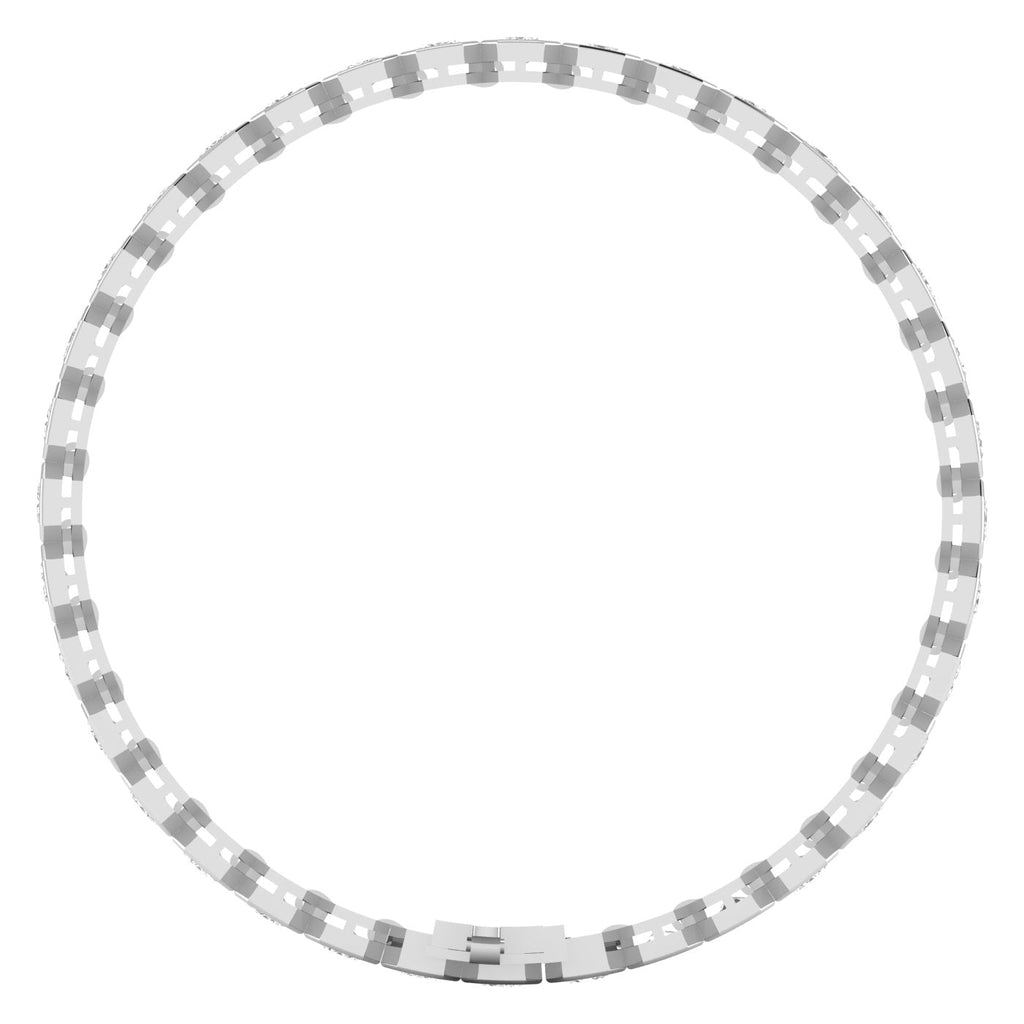 Bezel Asscher Diamond Tennis Bracelet - Balacia