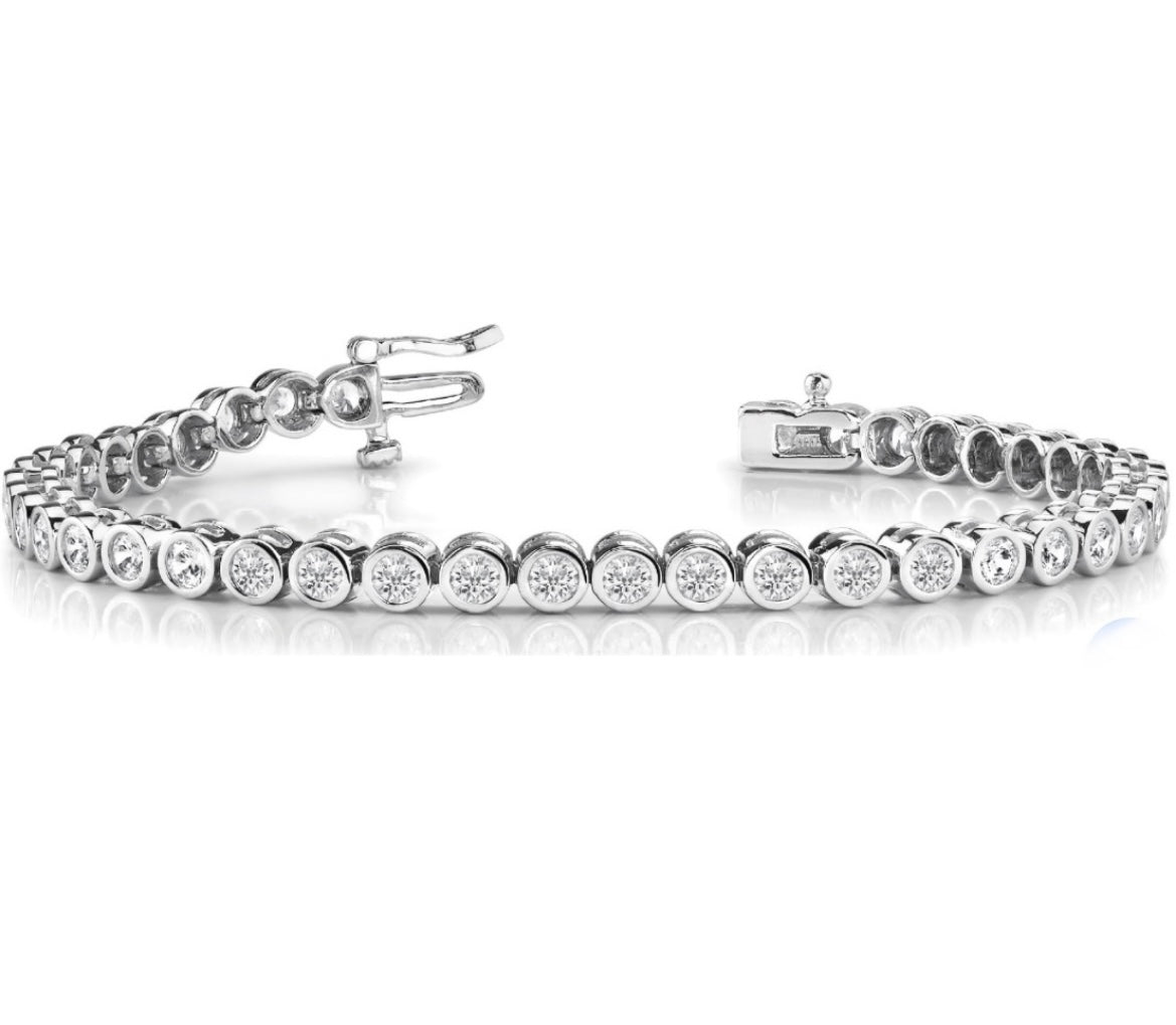 Bezel Moissanite Tennis Bracelet - Balacia