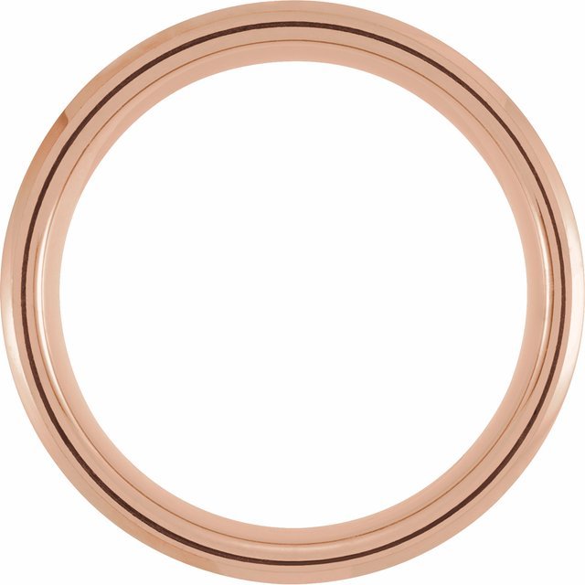 Black & 18K Rose Gold PVD Tungsten 8 mm Beveled - Edge Band - Balacia