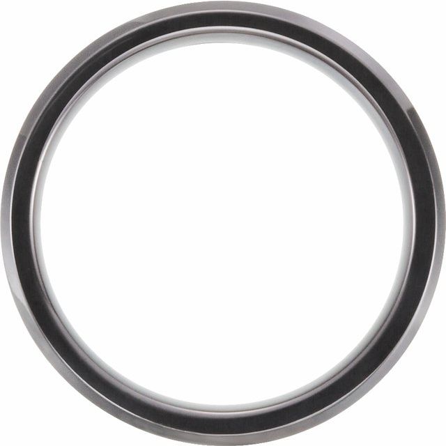 Black PVD Tungsten 6 mm Beveled Edge Band - Balacia