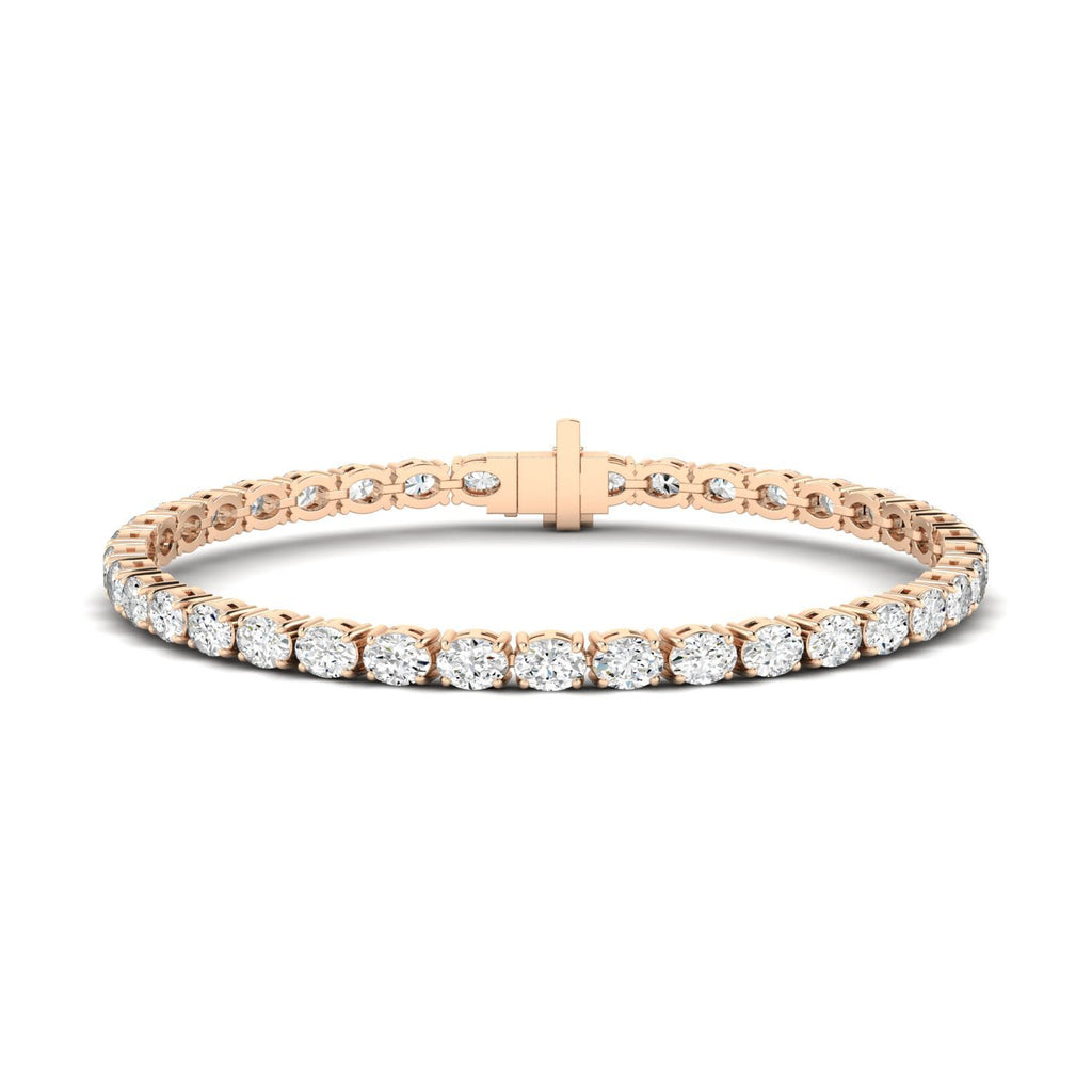 Charming Oval Diamond Tennis Bracelet - Balacia