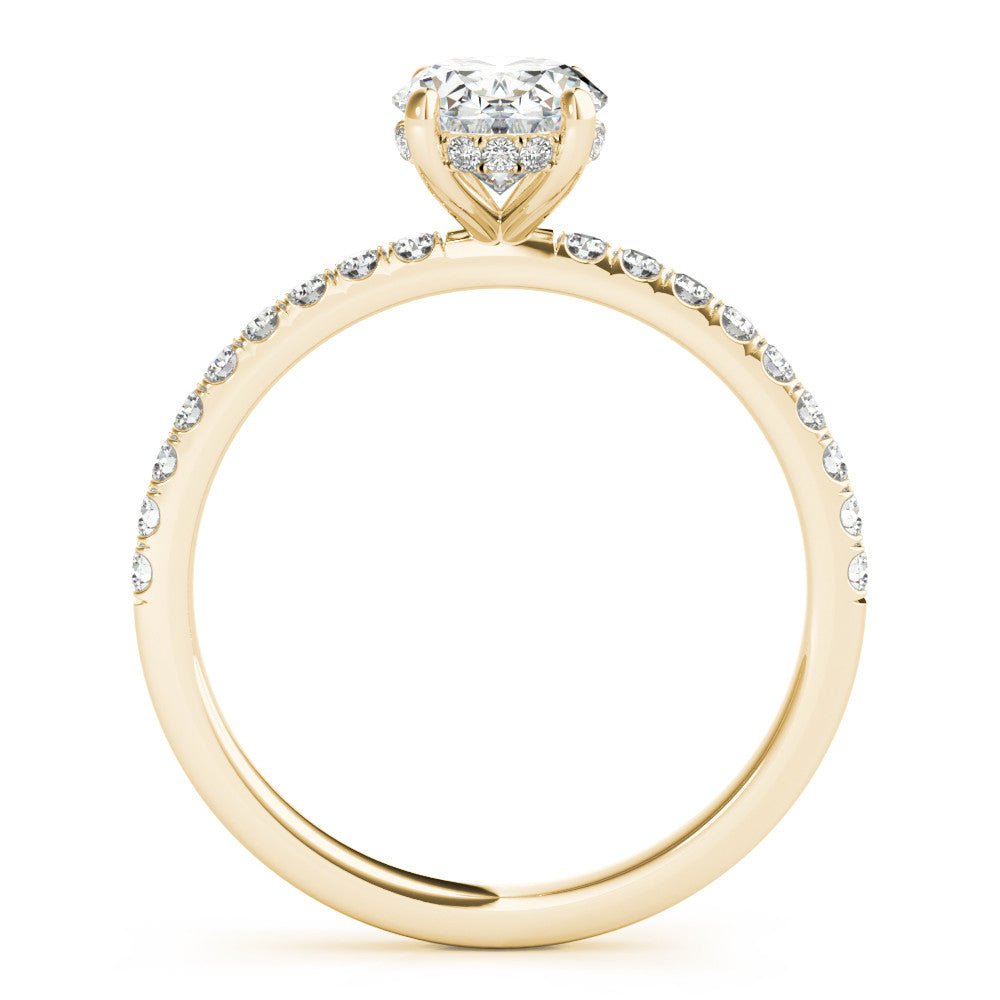 Ciara Oval Hidden Halo Engagement Ring - Balacia