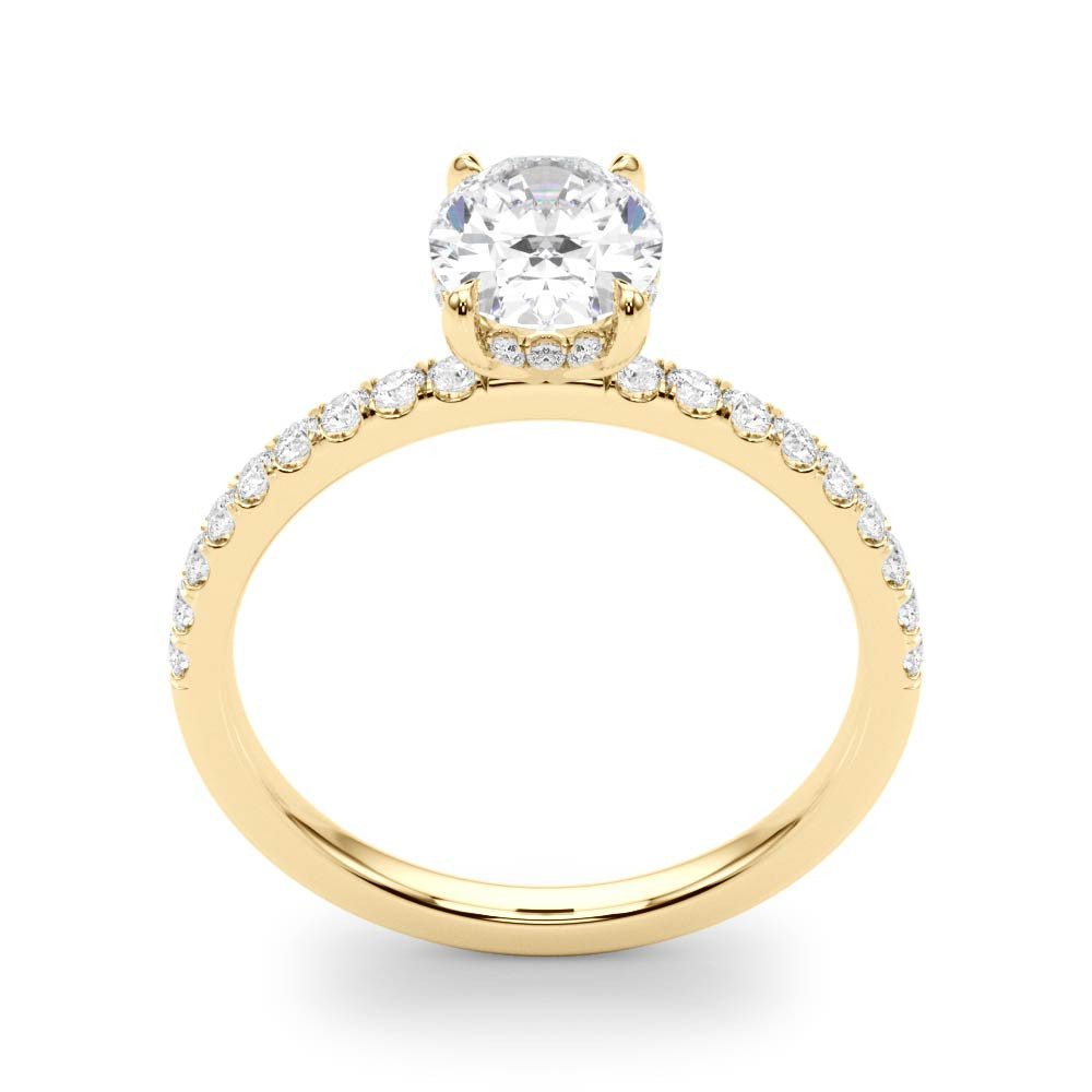 Ciara Oval Hidden Halo Engagement Ring - Balacia