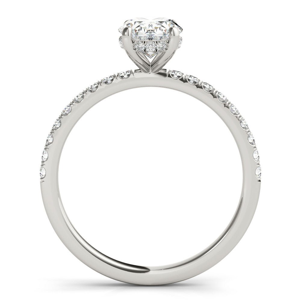 Ciara Oval Hidden Halo Engagement Ring - Balacia