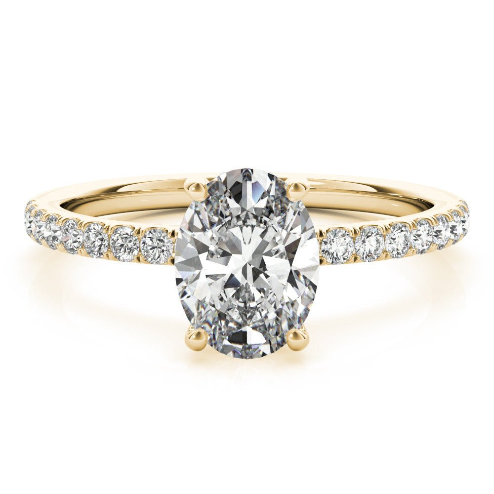 Ciara Oval Hidden Halo Engagement Ring - Balacia