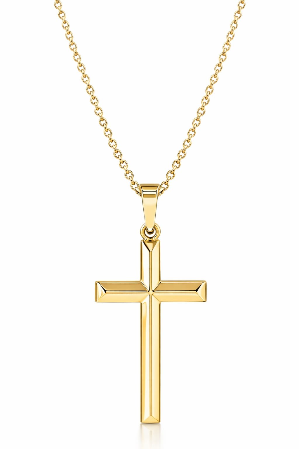 Classic 14k Gold Cross Necklace