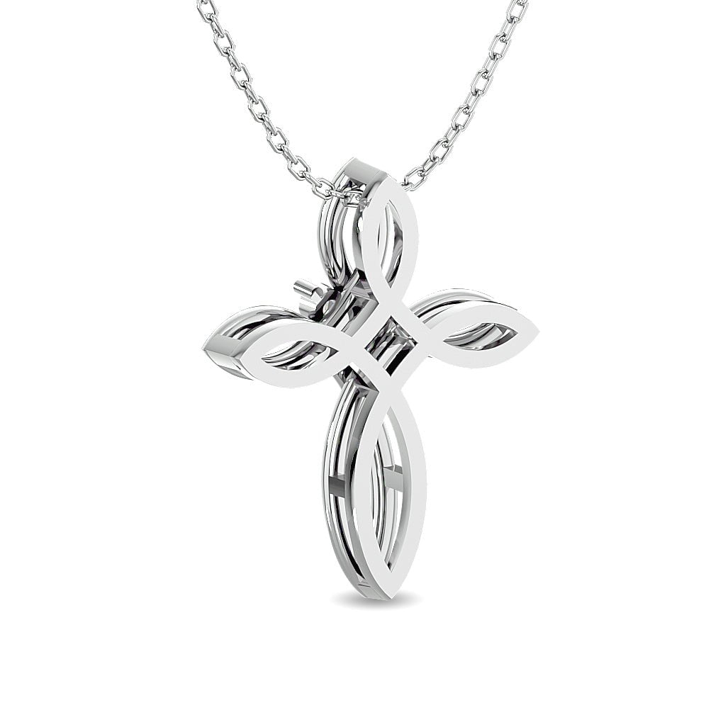 Cross Diamond and Silver Pendant Gift - Balacia