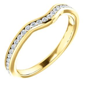 Curved Diamond Wedding Band - Balacia