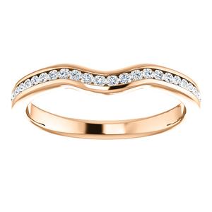 Curved Diamond Wedding Band - Balacia