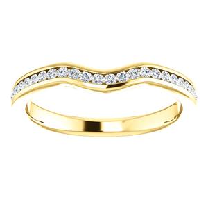 Curved Diamond Wedding Band - Balacia