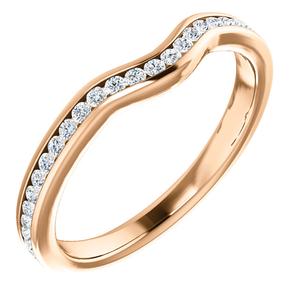 Curved Diamond Wedding Band - Balacia