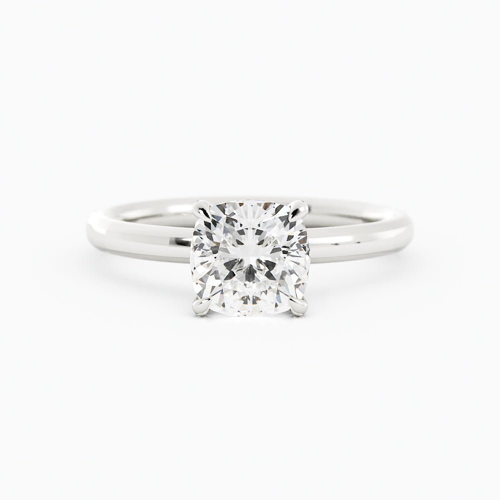 Cushion - Cut Solitaire Four - Prong Setting Diamond Engagement Ring - Balacia