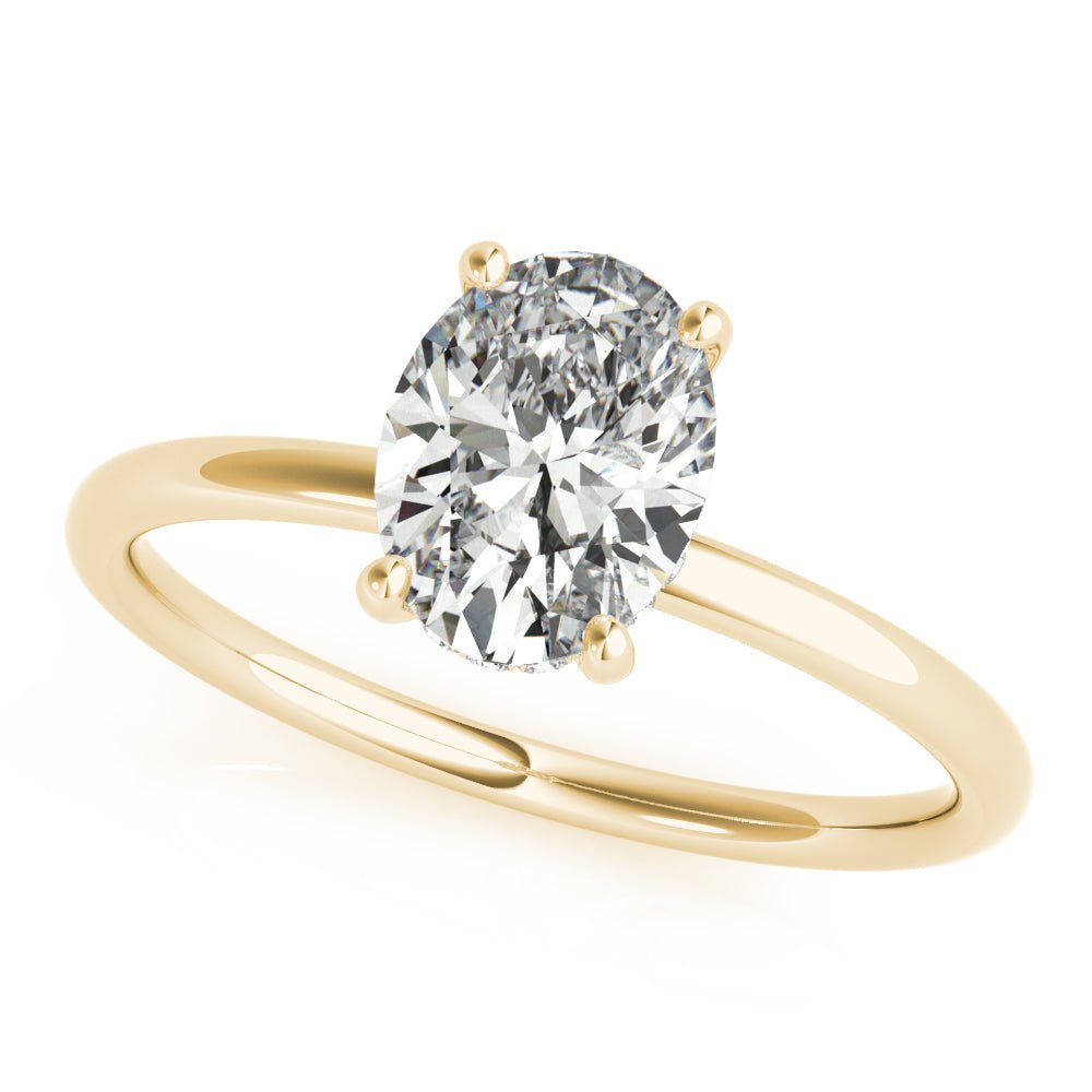 Dallas Solitaire Hidden Halo Engagement Ring - Balacia