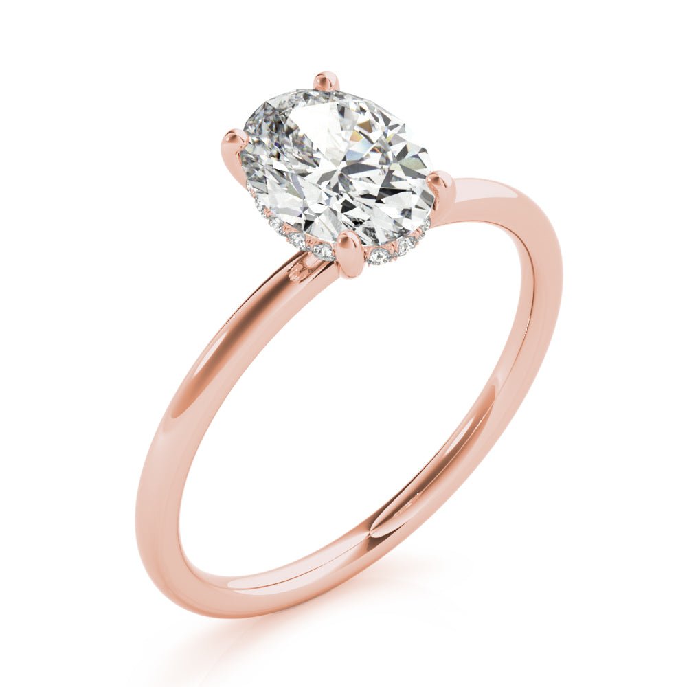 Dallas Solitaire Hidden Halo Engagement Ring - Balacia