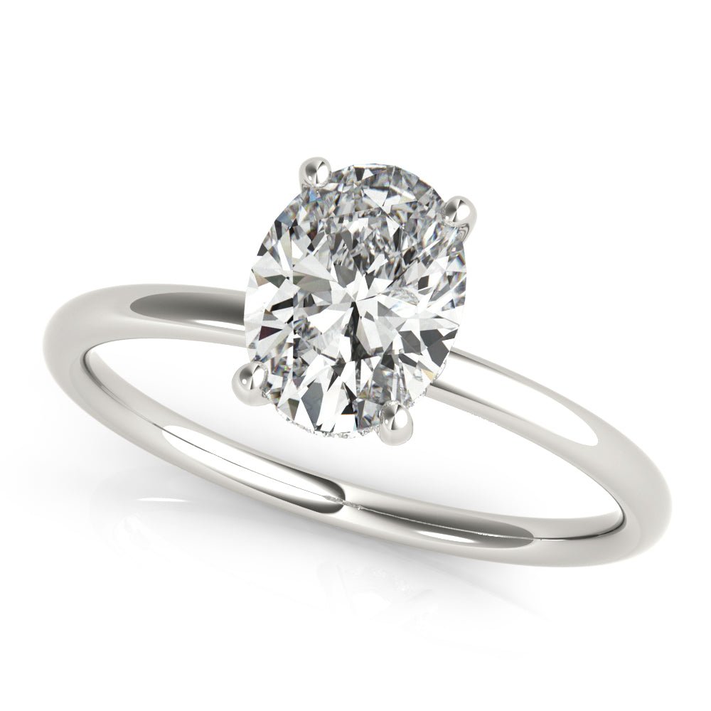 Dallas Solitaire Hidden Halo Engagement Ring - Balacia