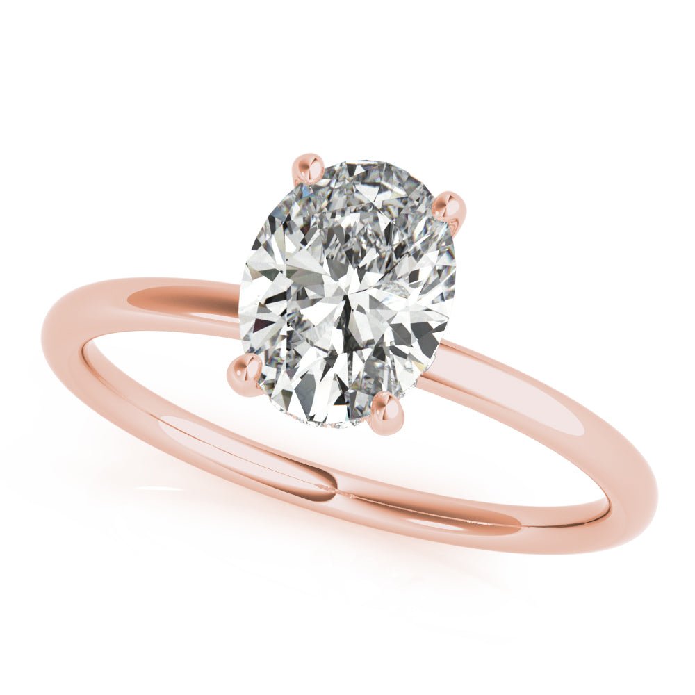 Dallas Solitaire Hidden Halo Engagement Ring - Balacia