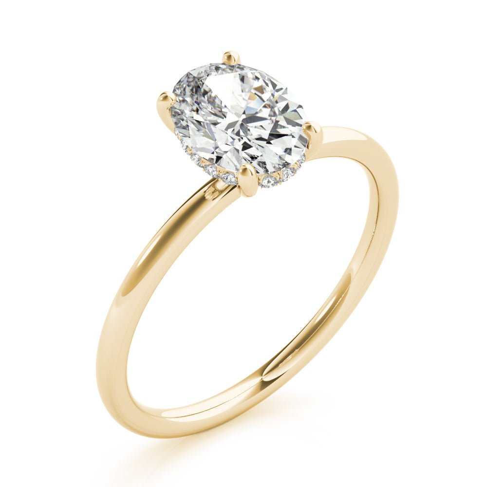 Dallas Solitaire Hidden Halo Engagement Ring - Balacia