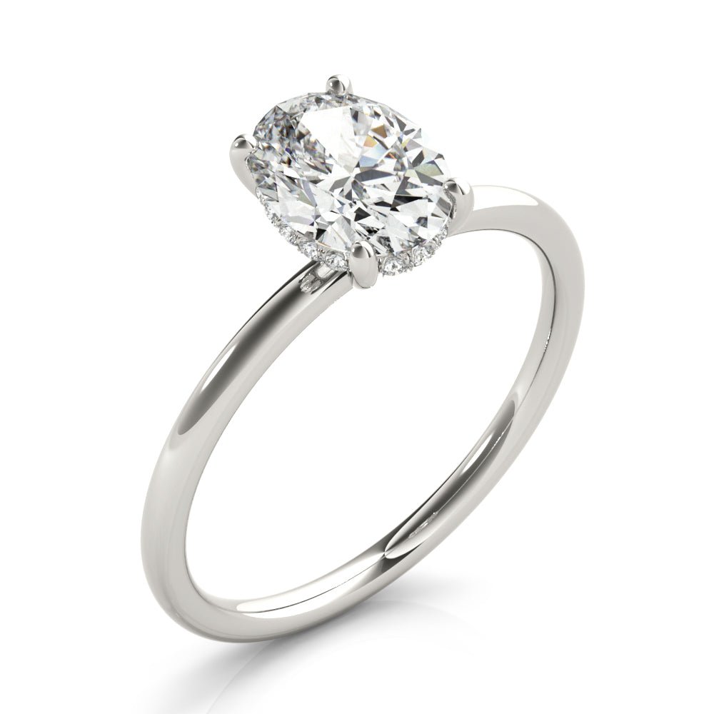 Dallas Solitaire Hidden Halo Engagement Ring - Balacia