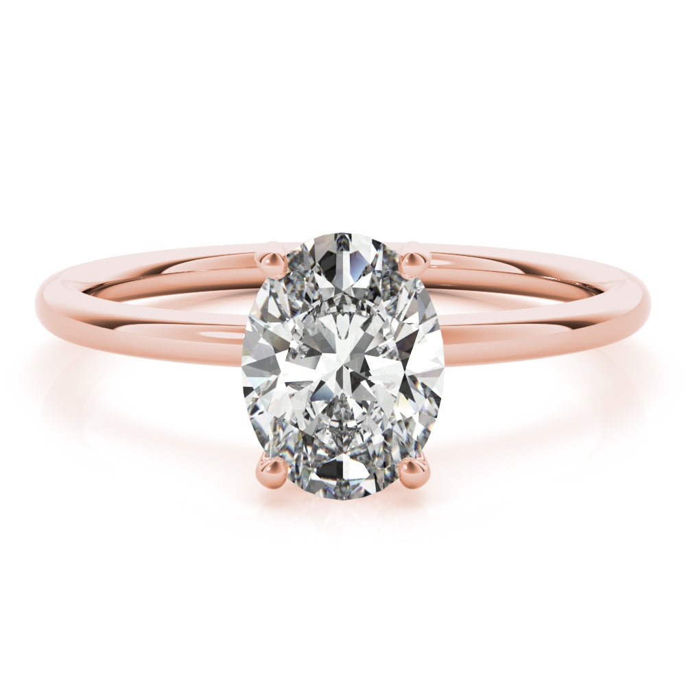 Dallas Solitaire Hidden Halo Engagement Ring - Balacia