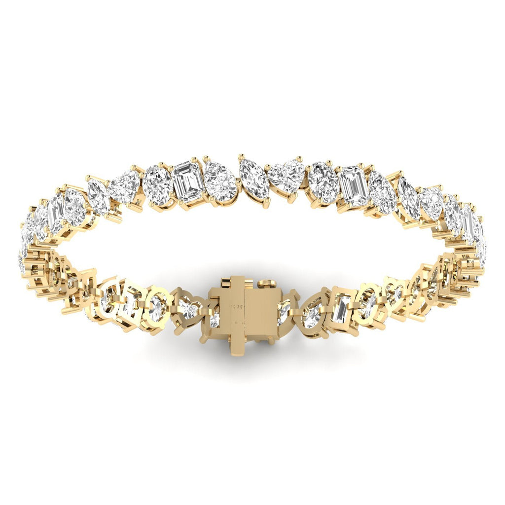 Dazzling Multi - Shape Diamond Tennis Bracelet - Balacia