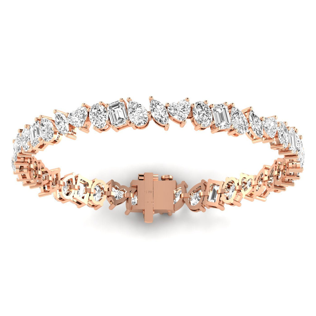 Dazzling Multi - Shape Diamond Tennis Bracelet - Balacia