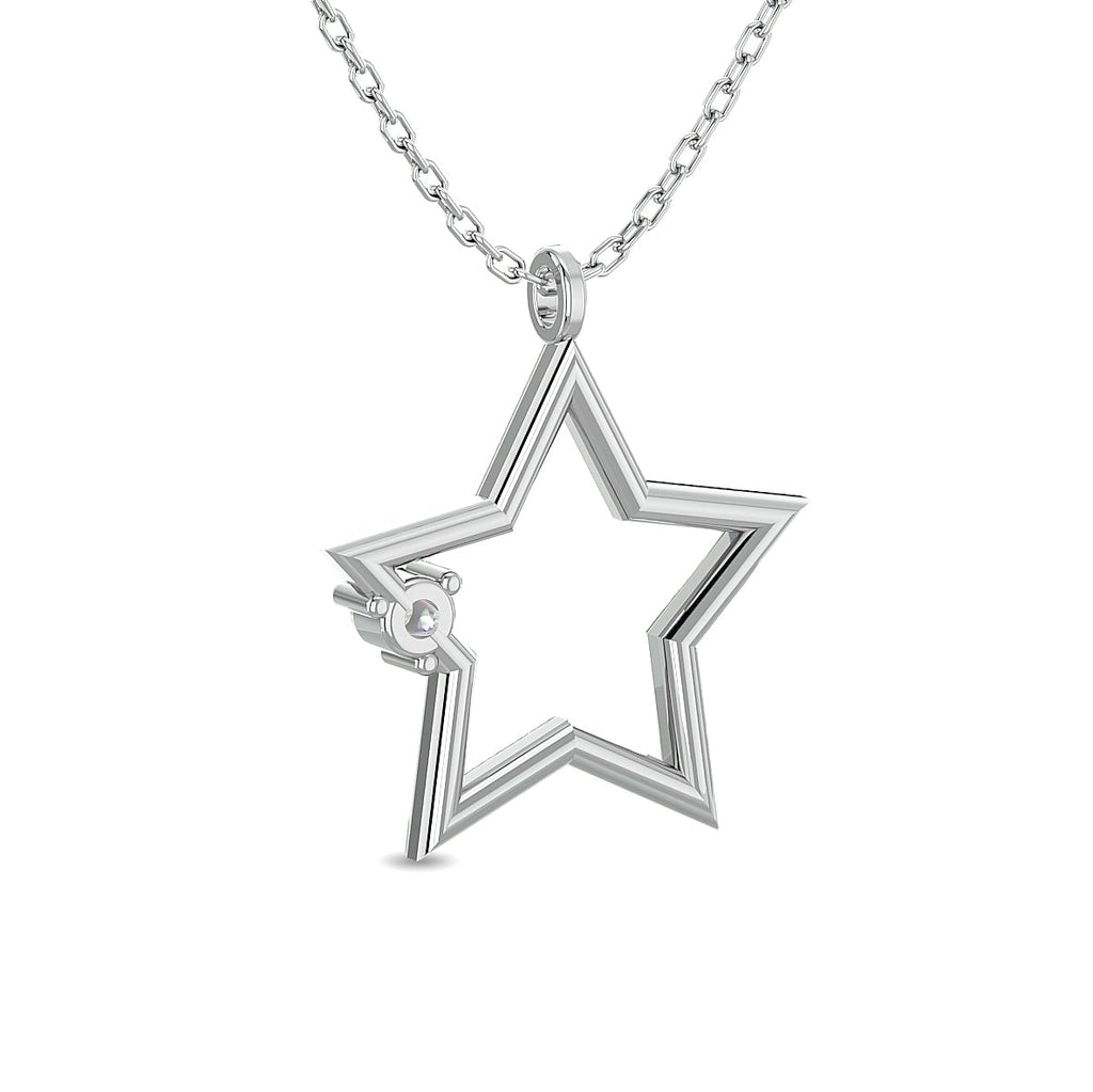 Diamond 1/20 CT TW Star Pendant In Sterling Silver - Balacia