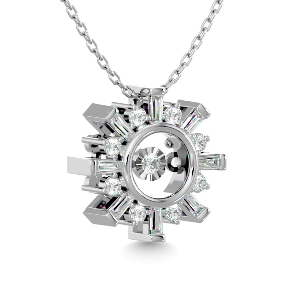 Diamond Art Deco Shimmering Pendant - Balacia