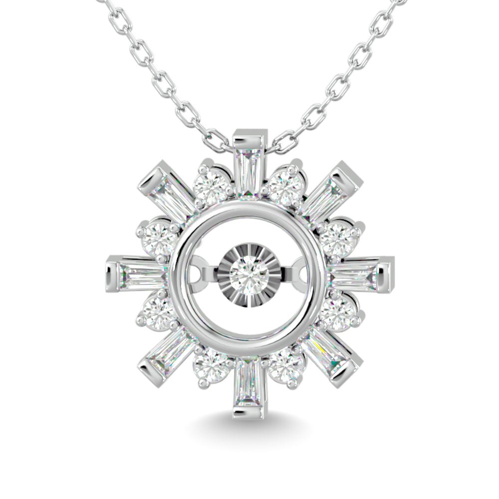 Diamond Art Deco Shimmering Pendant - Balacia