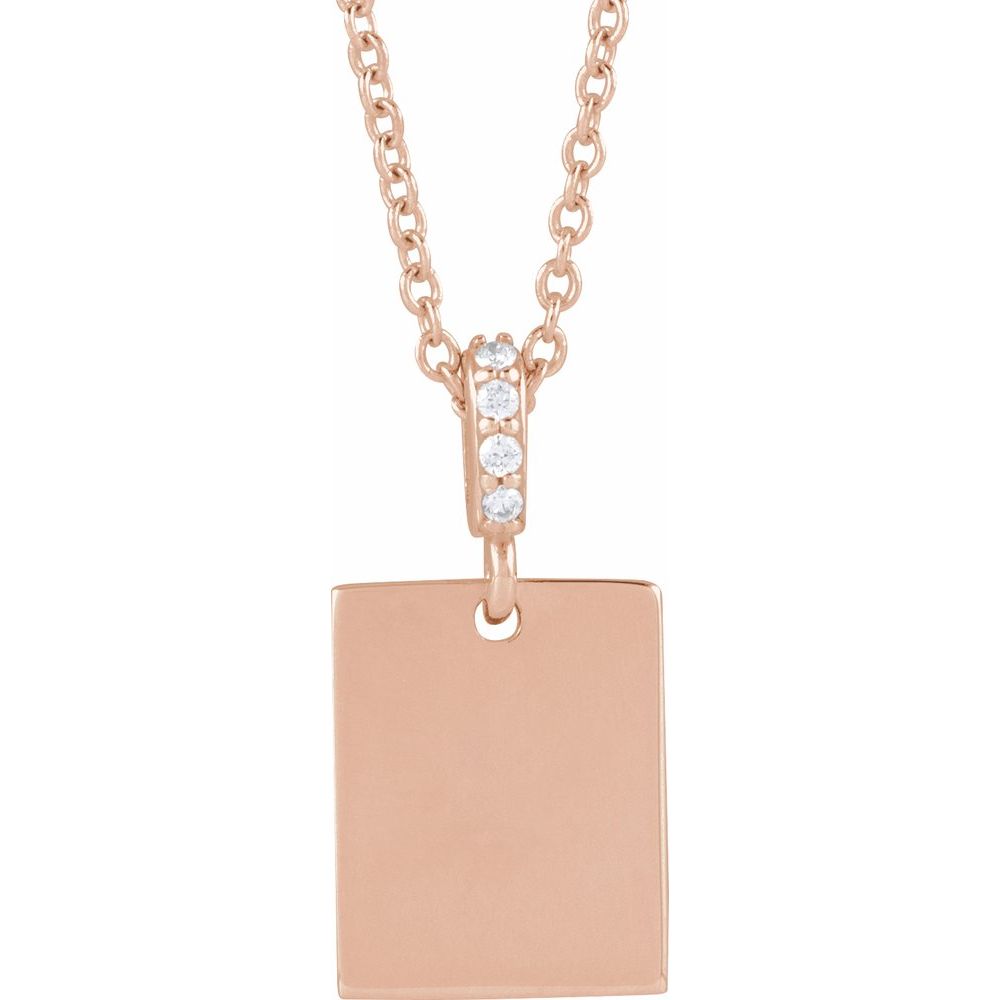 Diamond Bail Letter Initial Pendant Necklace - Balacia