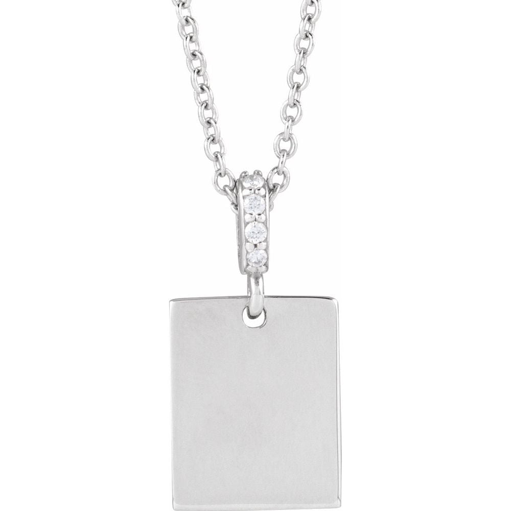 Diamond Bail Letter Initial Pendant Necklace - Balacia