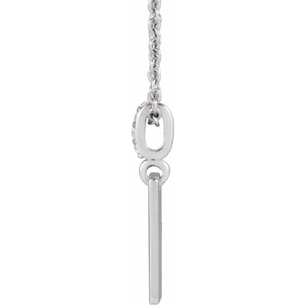 Diamond Bail Letter Initial Pendant Necklace - Balacia