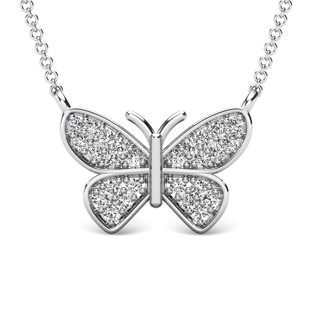 Diamond Butterfly Pendant - Balacia