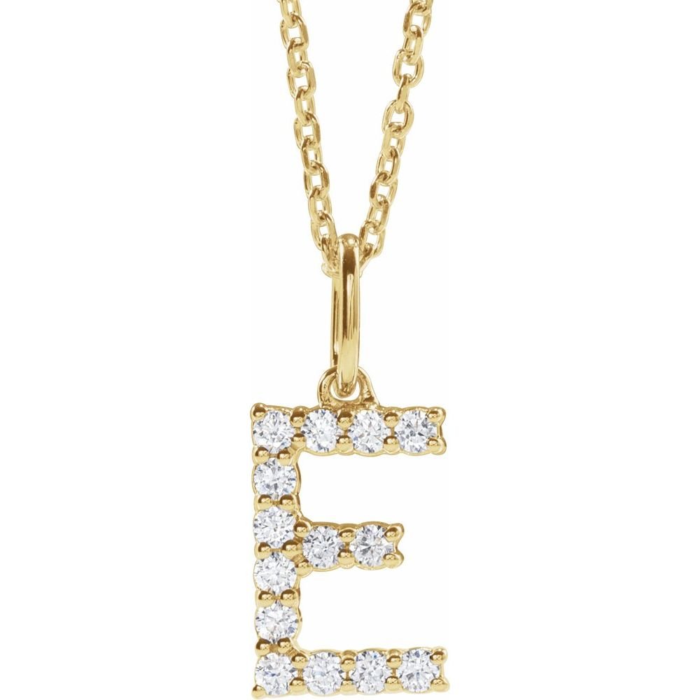 Diamond Initial Pendant Necklace - Balacia