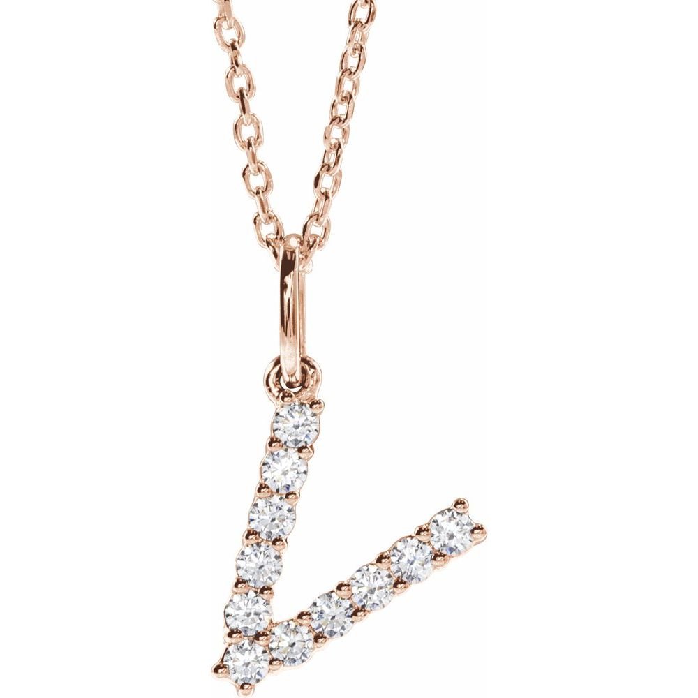 Diamond Initial Pendant Necklace - Balacia