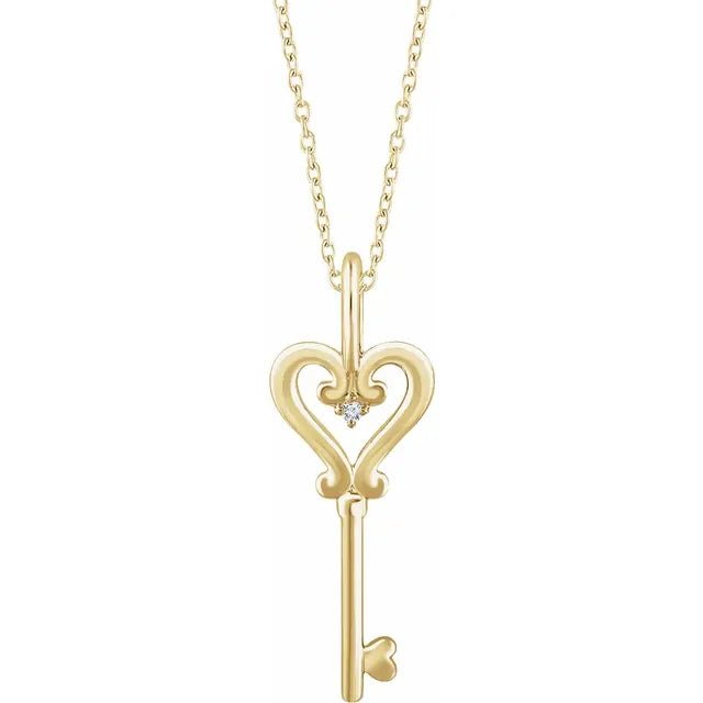 Diamond Key Pendant Necklace