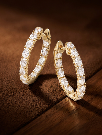 lab diamond hoop earrings balacia