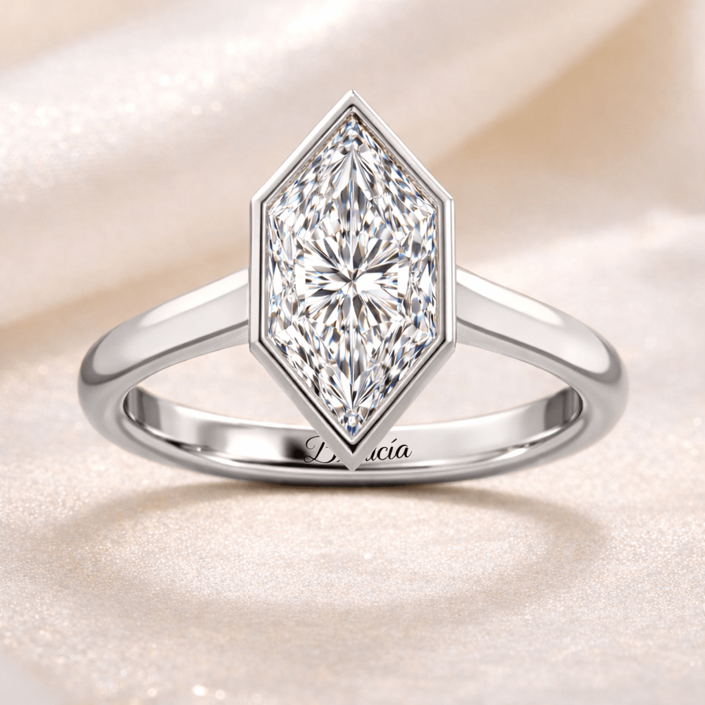 Dutch marquise bezel engagement ring 