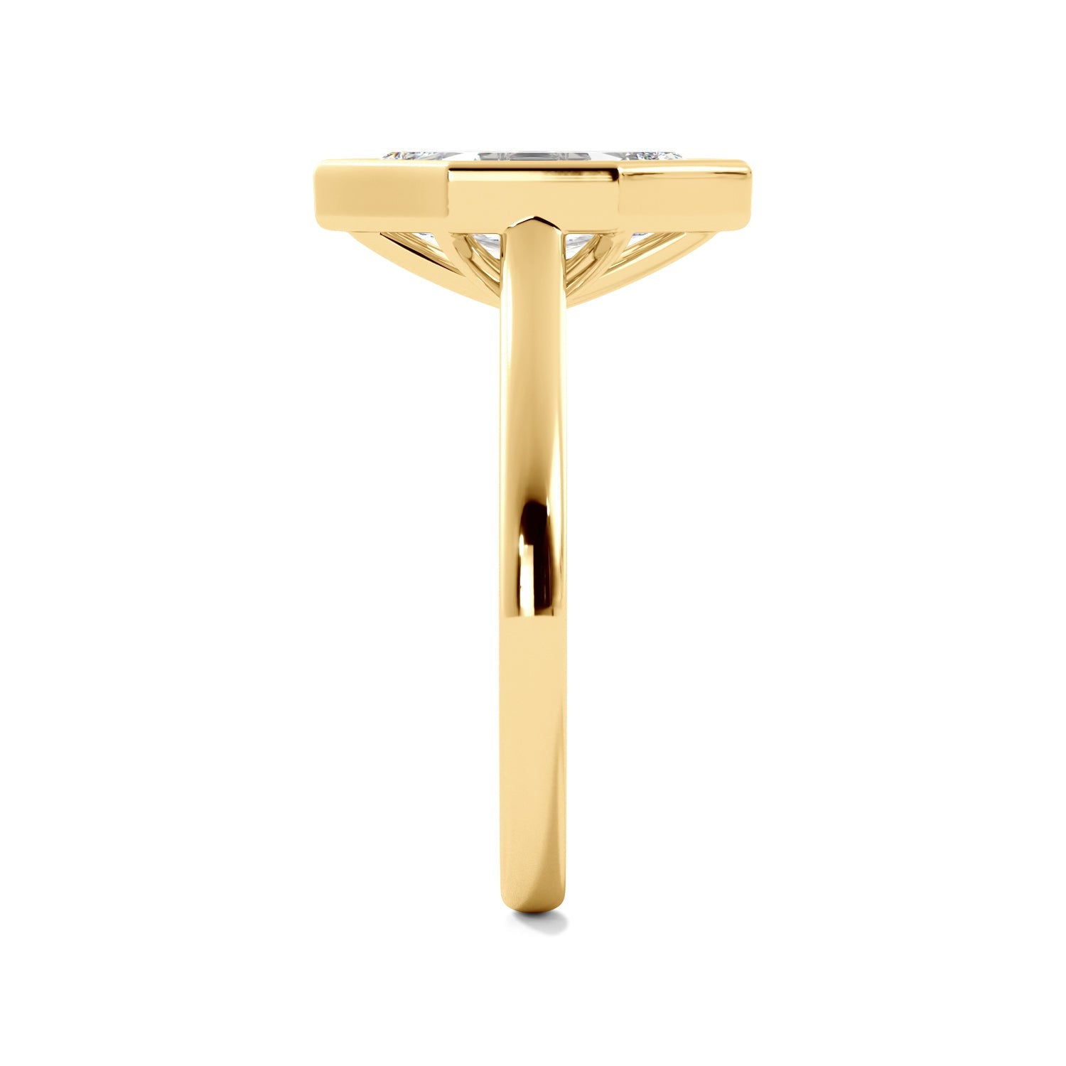 Yellow Gold Dutch Marquise Bezel Ring Side View