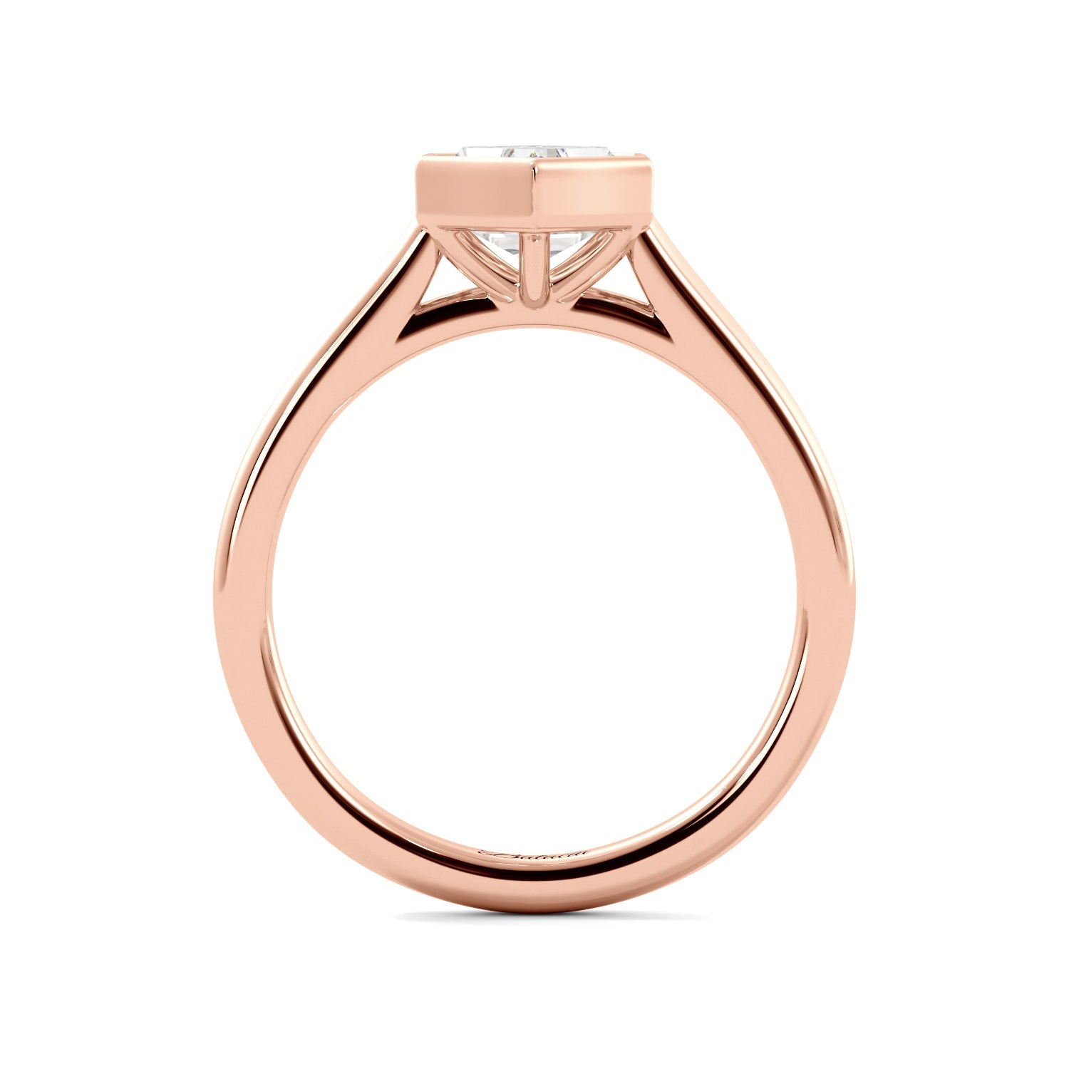 Rose Gold Dutch Marquise Bezel Ring Side Angle