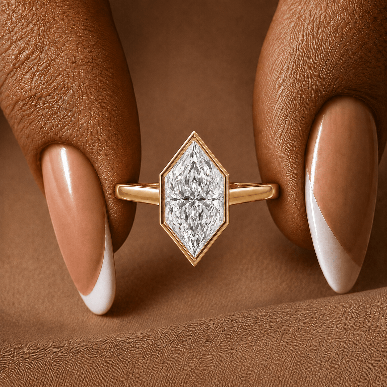dutch marquise diamond ring gold bezel