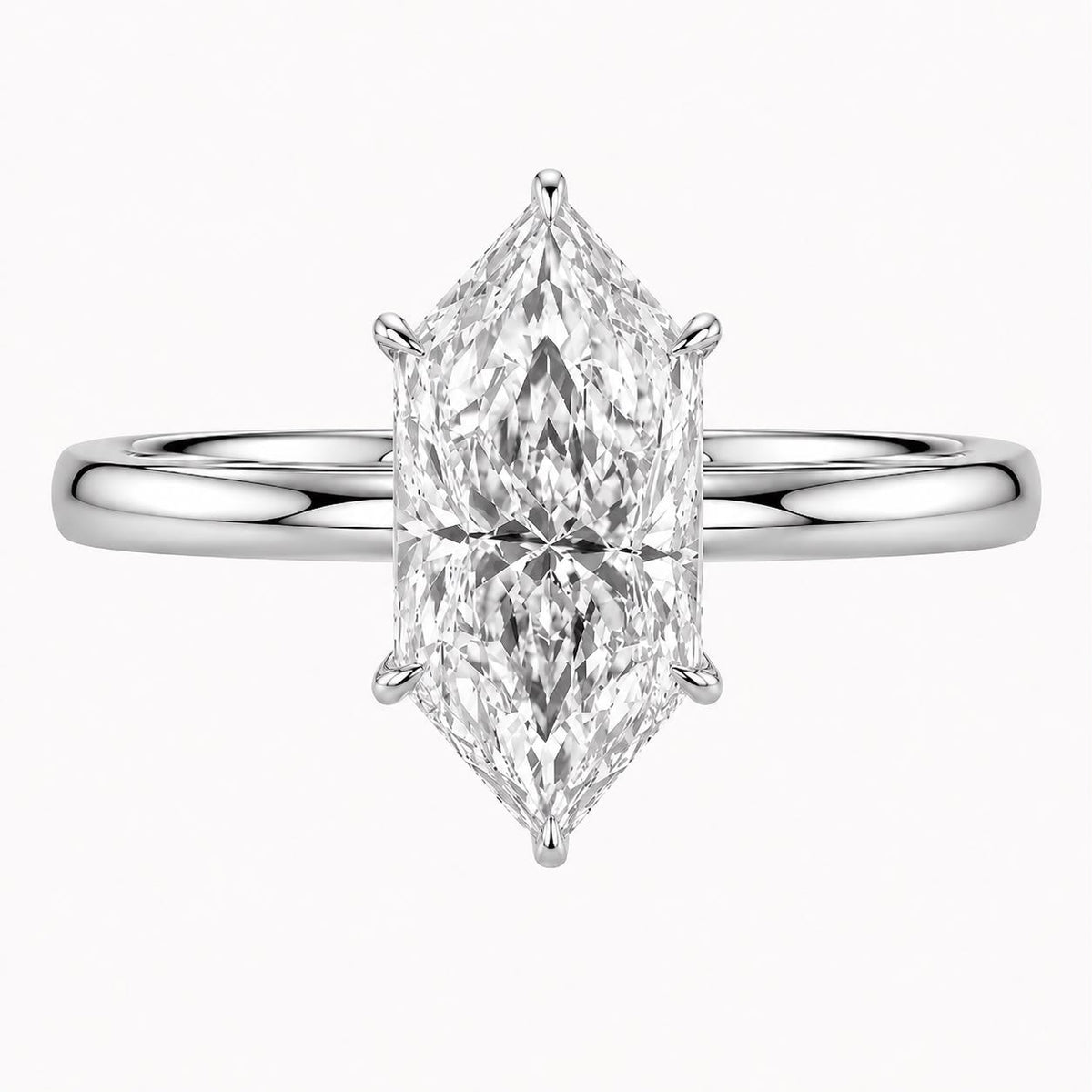 White Gold Dutch Marquise Diamond Solitaire Engagement Ring