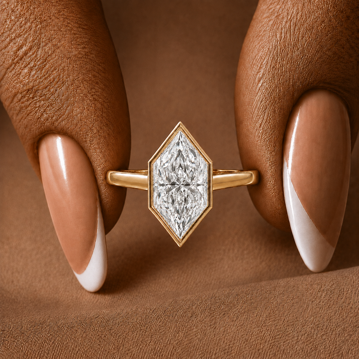 dutch marquise diamond ring gold bezel